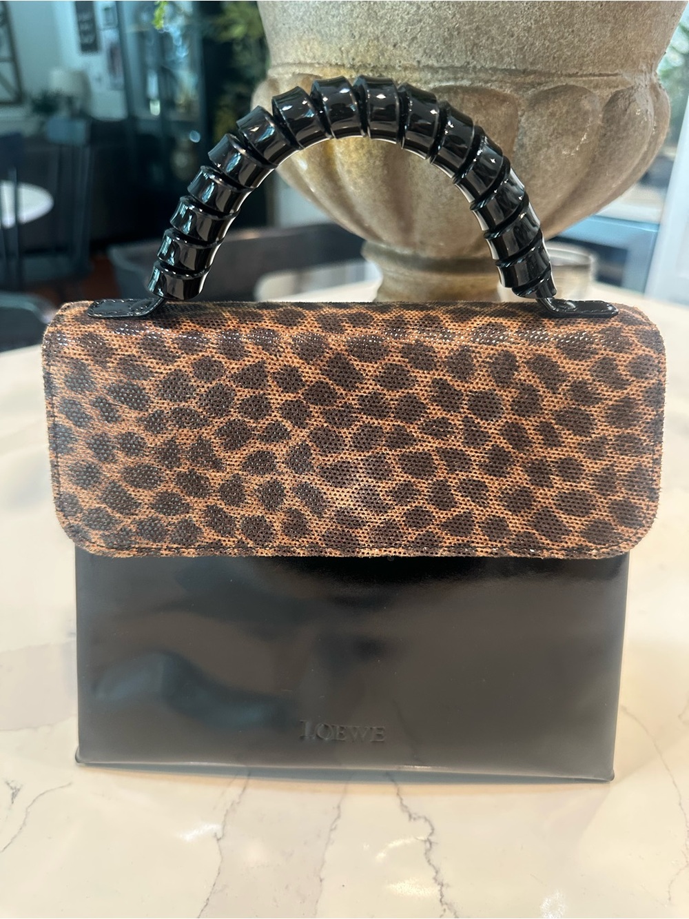 Authentic Loewe Velazquez Patent Leather Bag